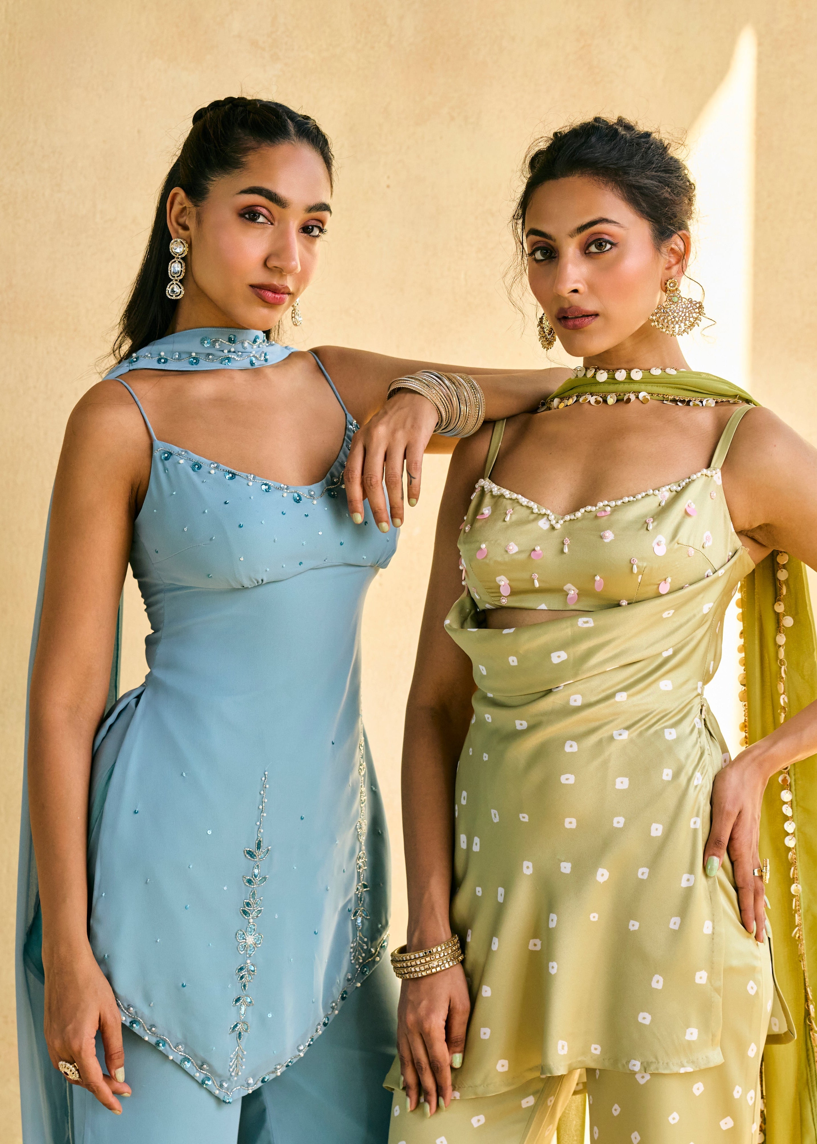 Geet Blue Embroidered Y2K Kurta Set