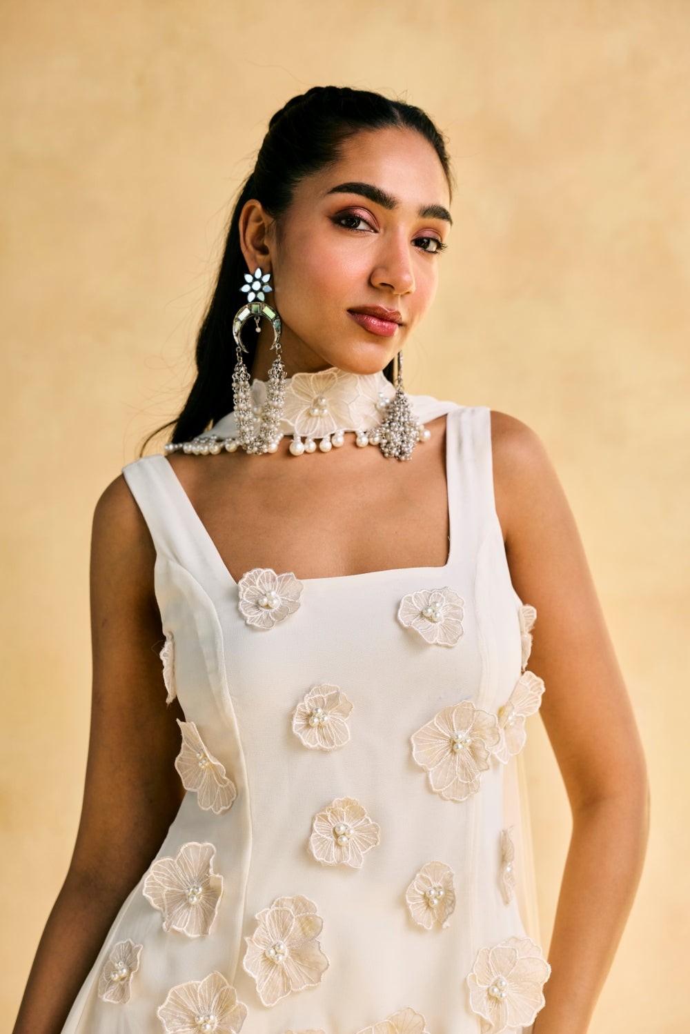 Noorie Phool 3-D Floral Embroidery Sharara Set