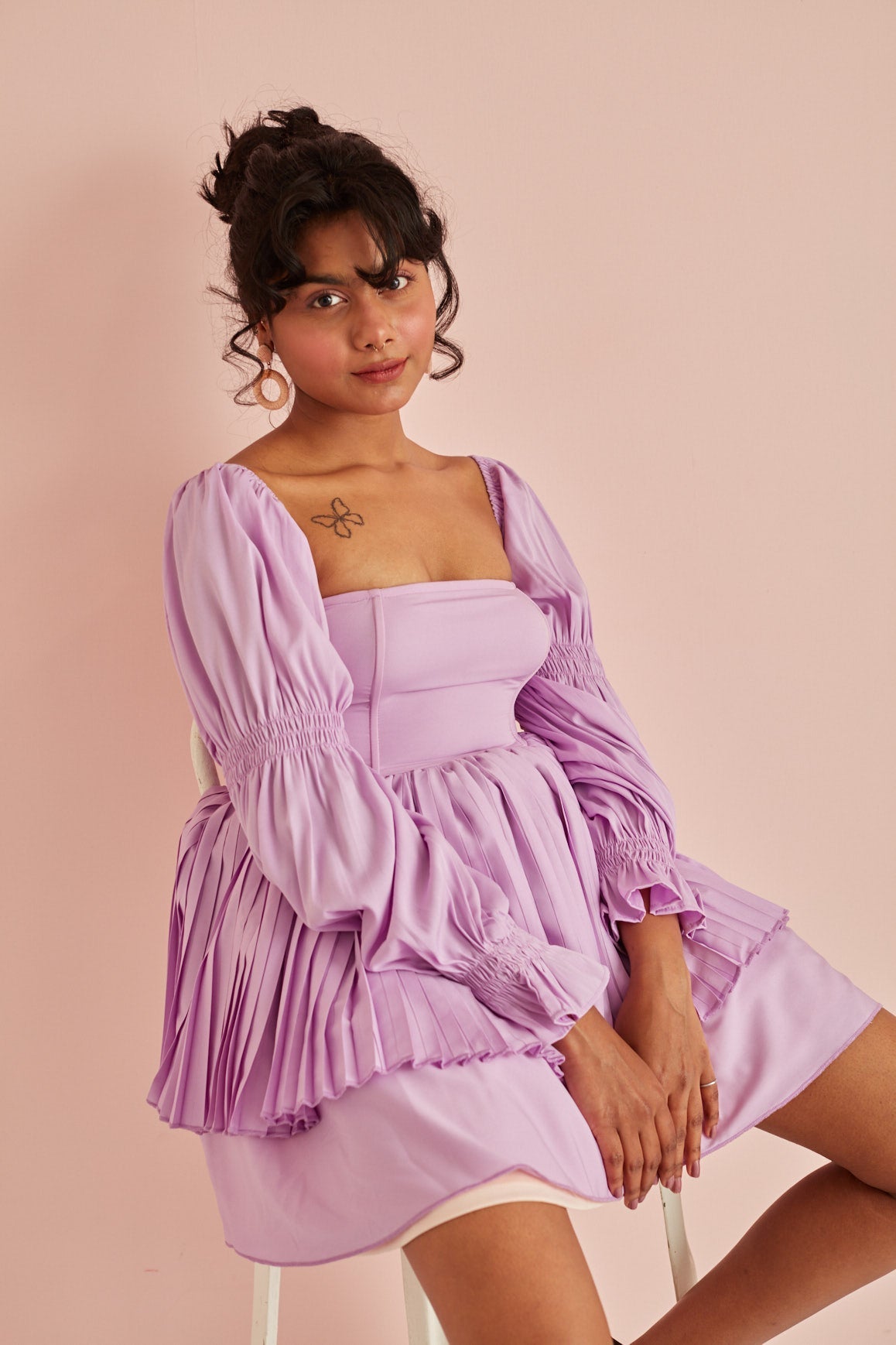 Lavender mini dress