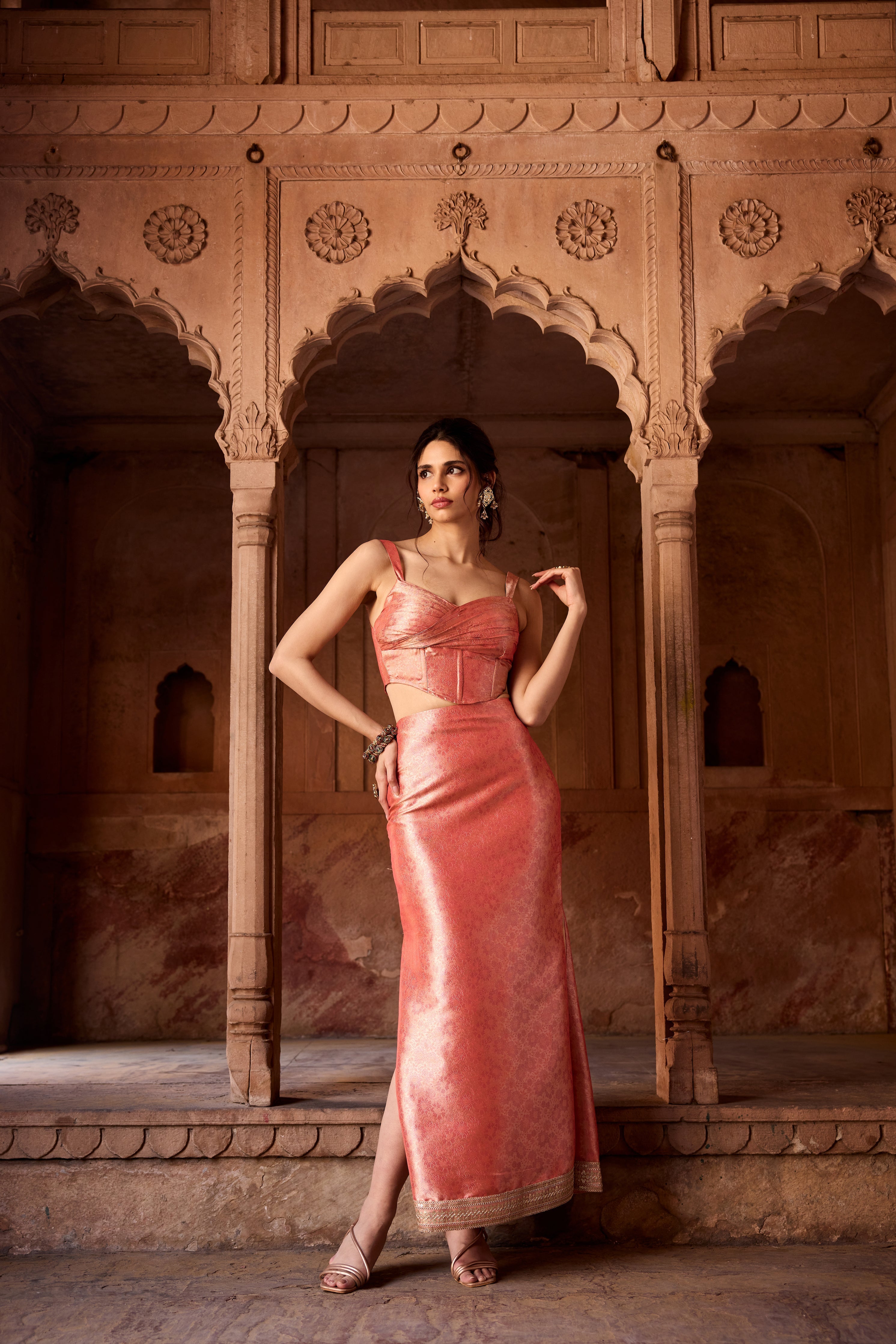 Misriyyah Orange Corset Set
