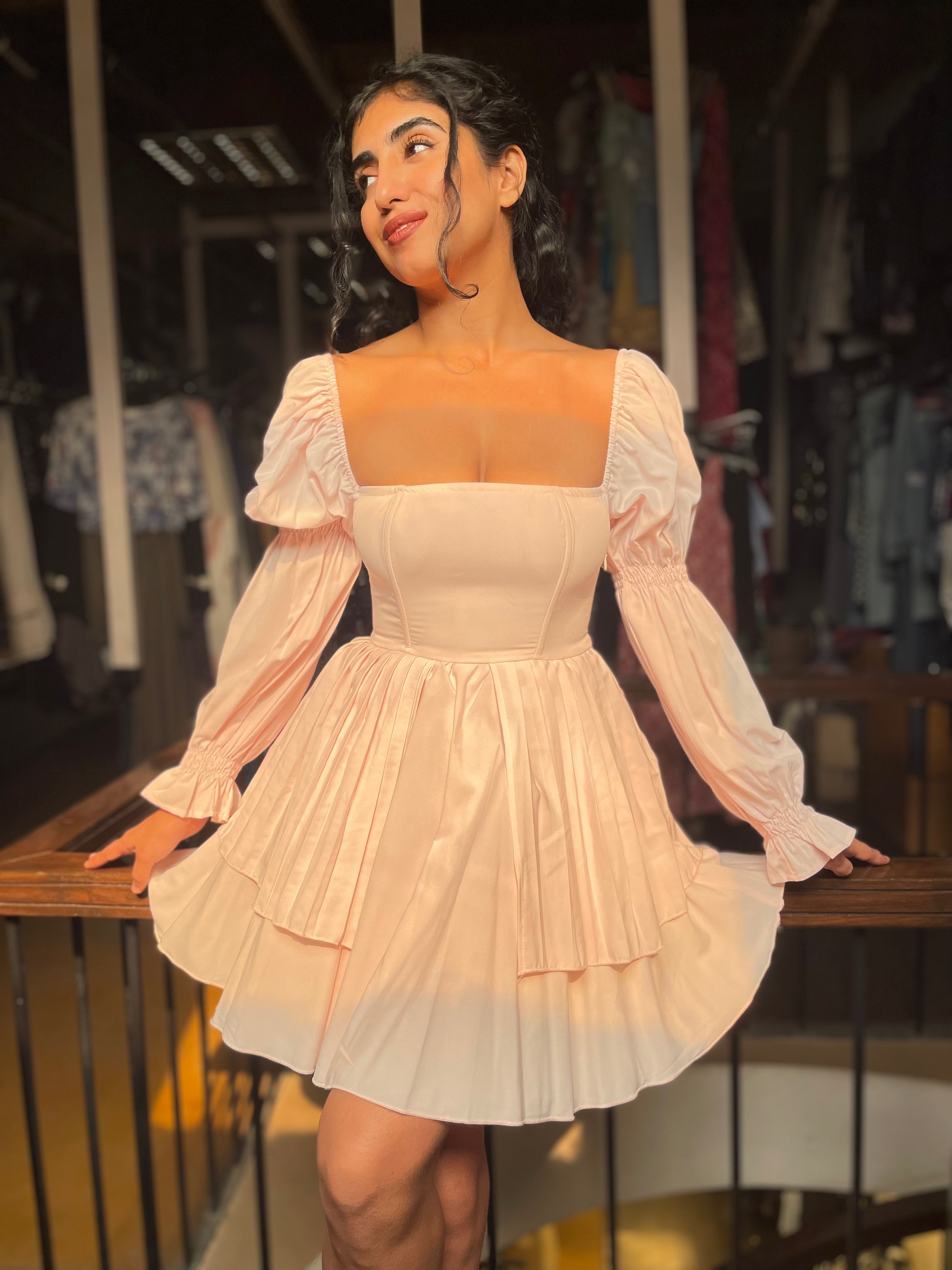 Pink puff dress