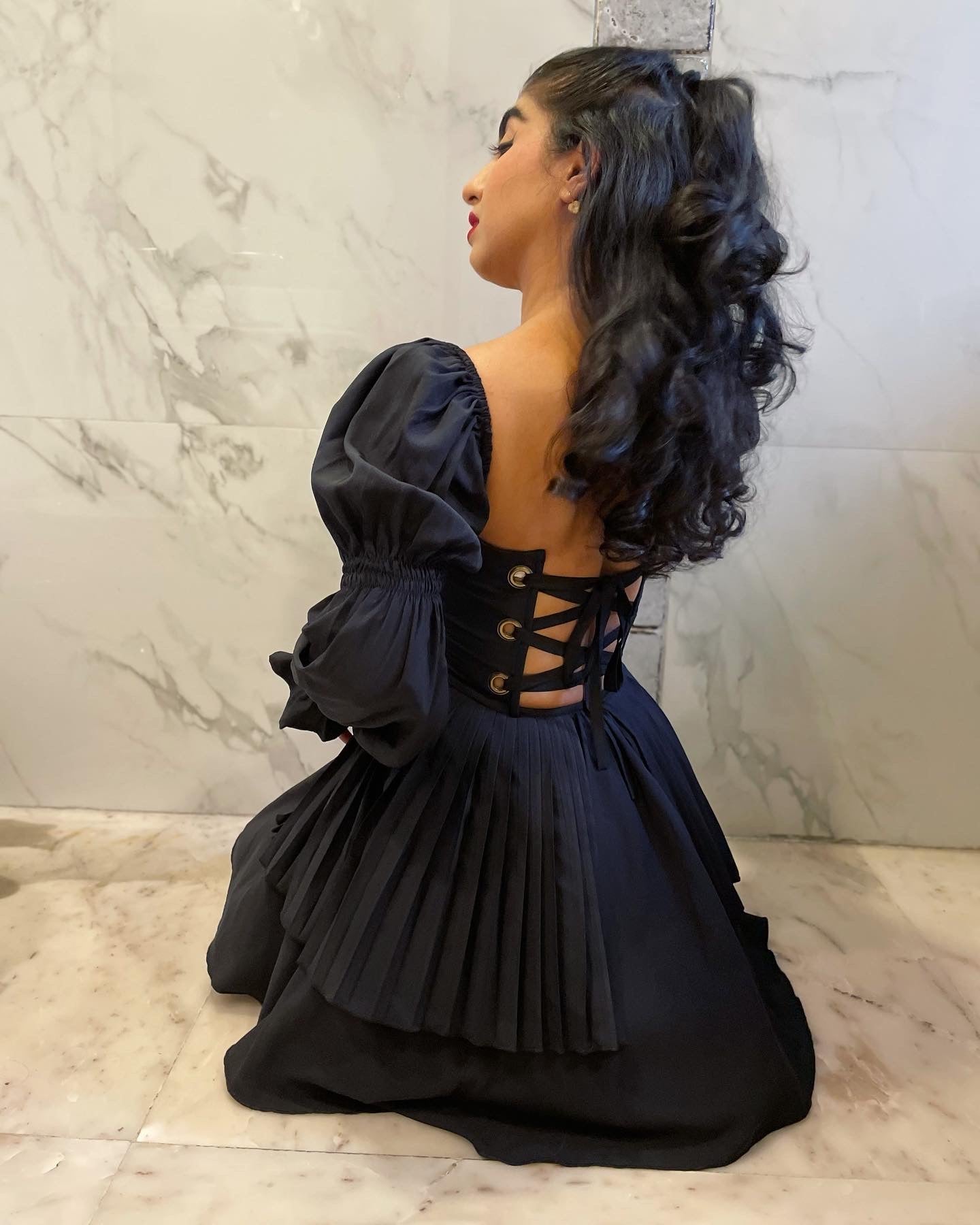 Black mini dress