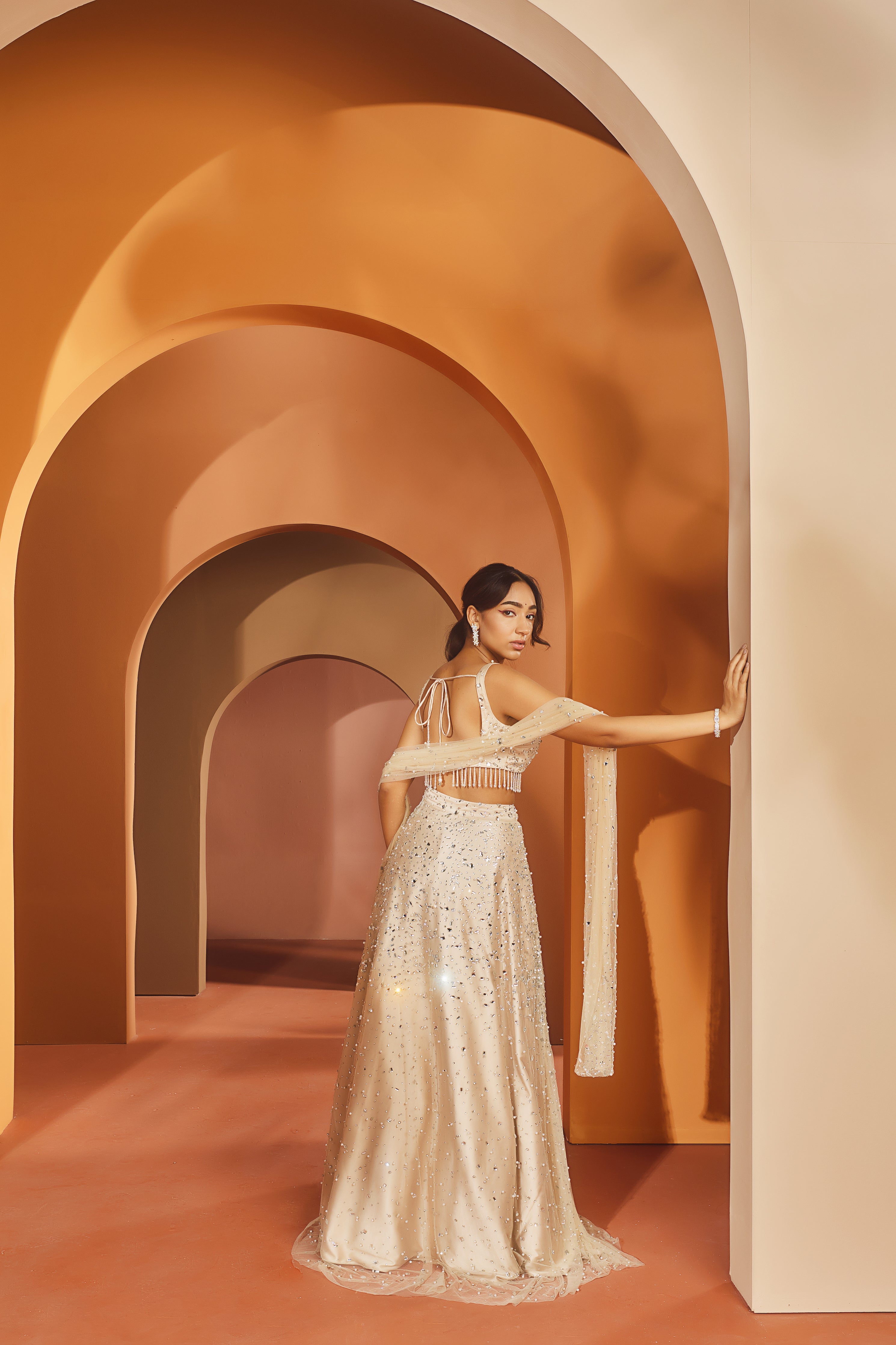 Buy Stone Work Satin Lehenga