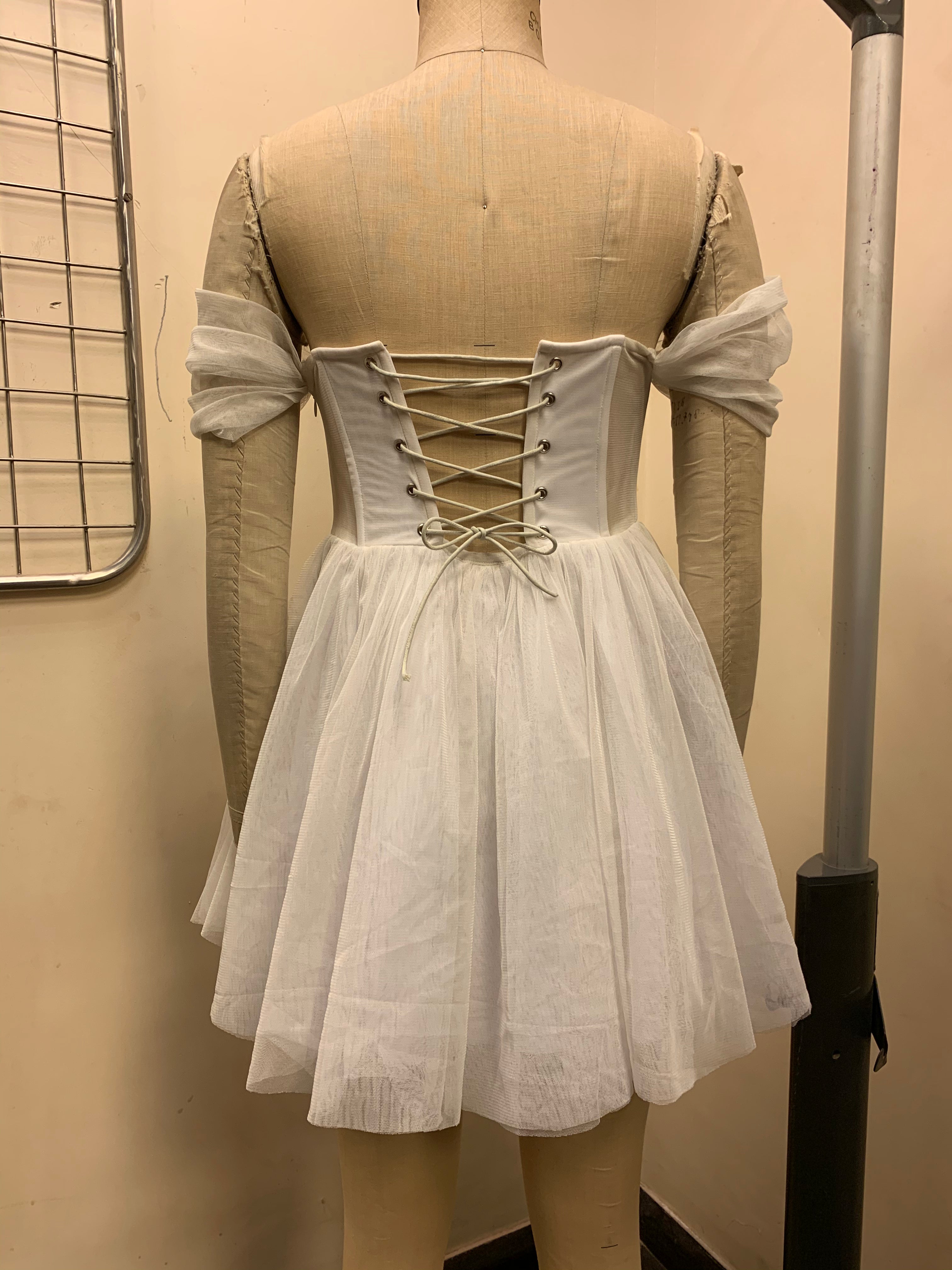 Suzanne White Corset Dress Fit Sample