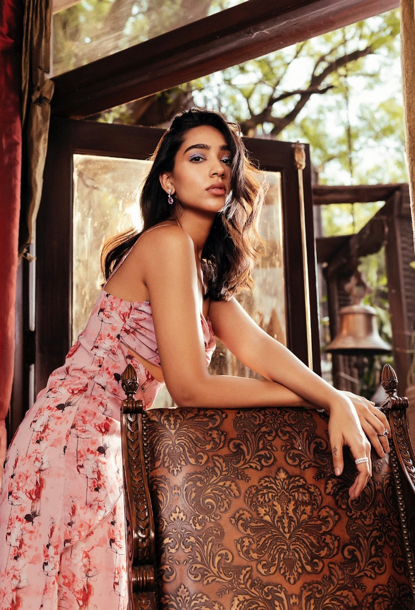  Floral Printed Midi Dress