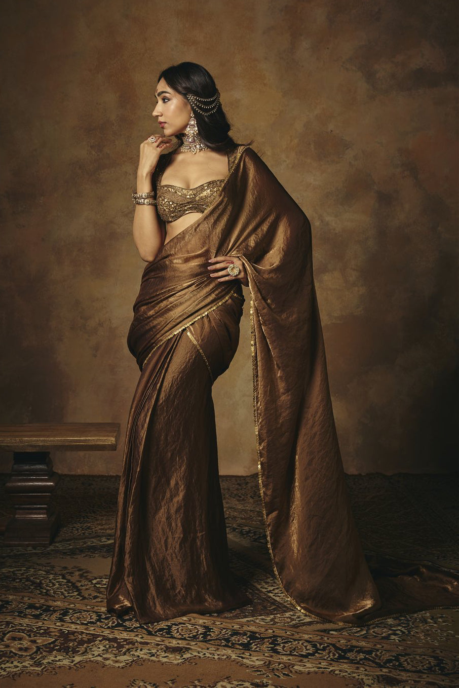 Hemangi Gold Hand Embroidered Blouse