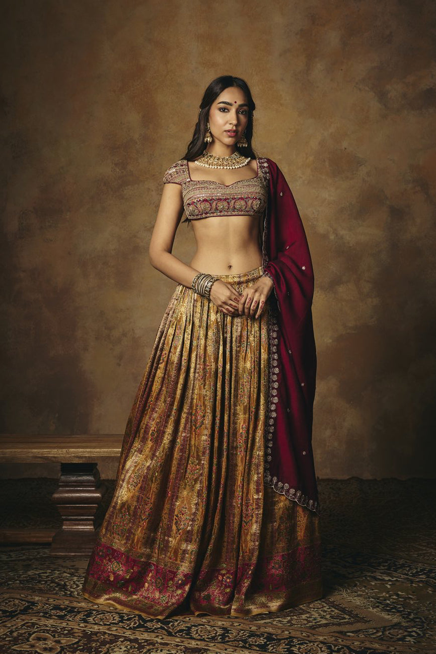 Amaira Burgundy Embroidered Cap Sleeve Blouse