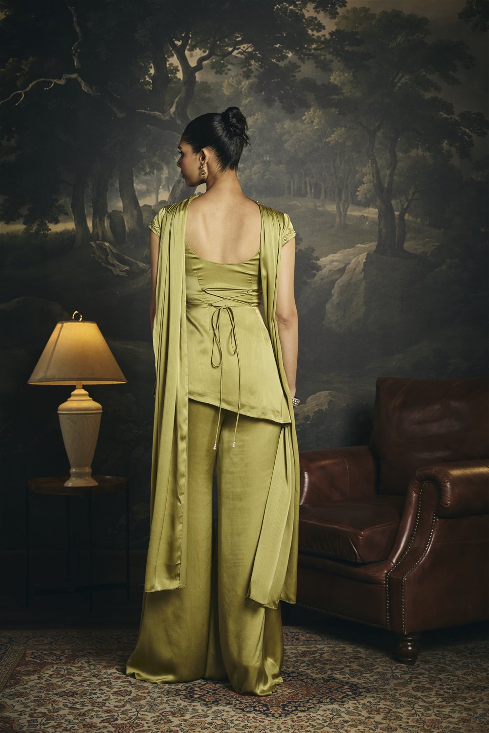 Henna Green Embroidered Y2K Kurta Set