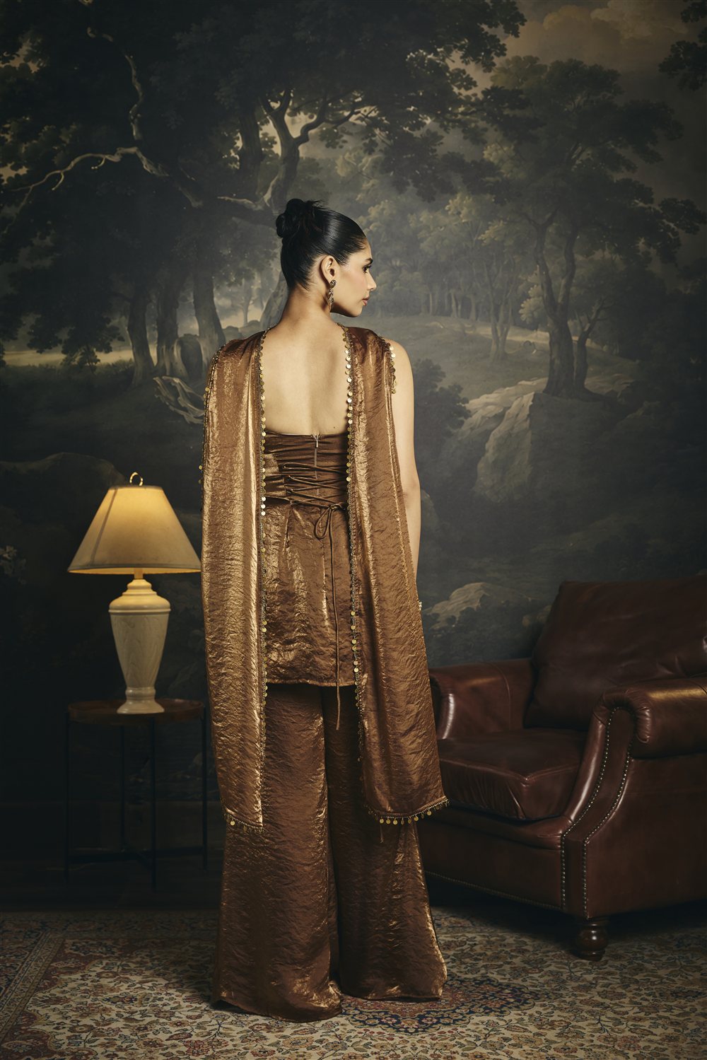 Olivia Bronze Y2K Sharara Set