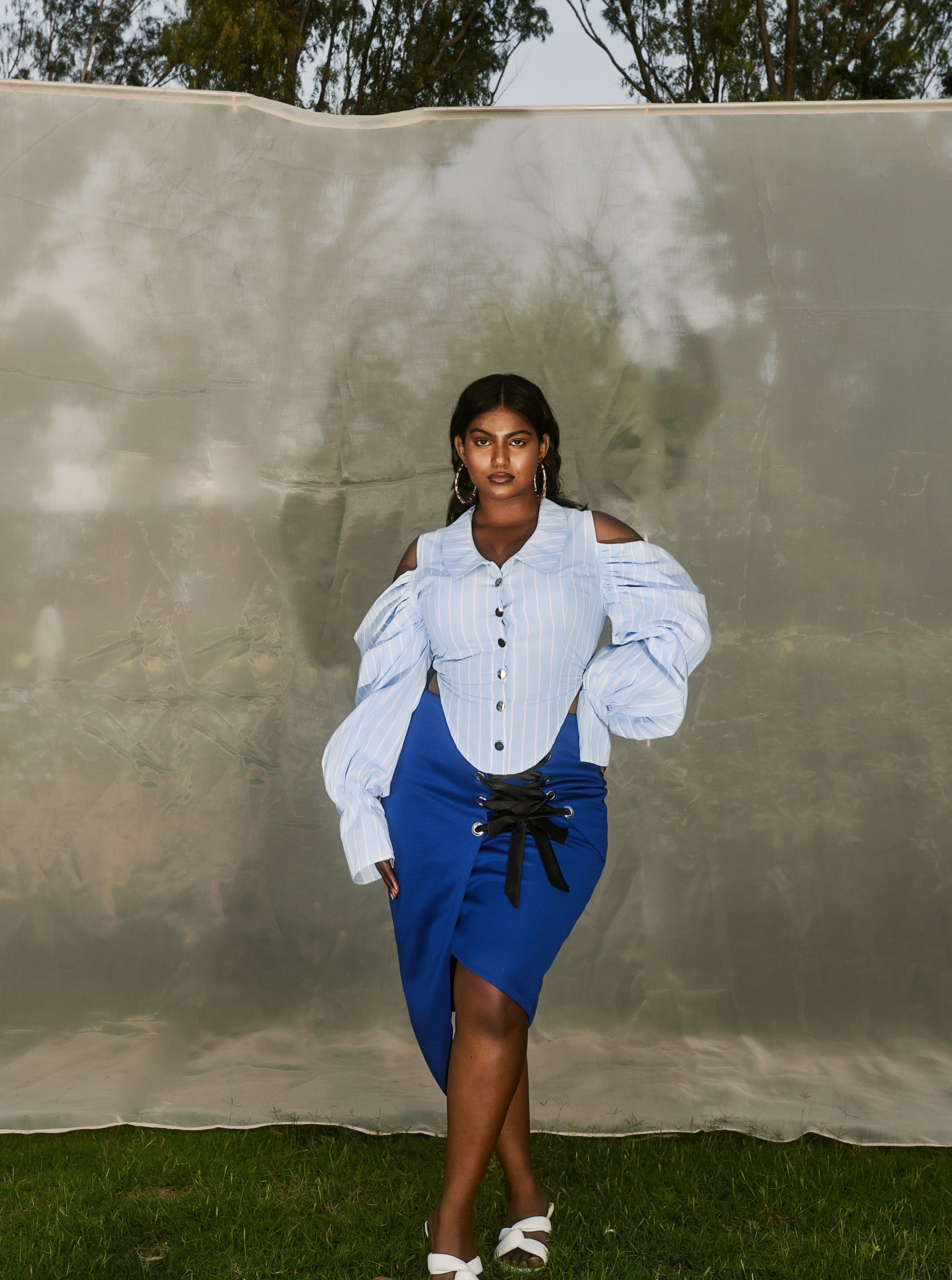 Blue Stripe Workwear Set