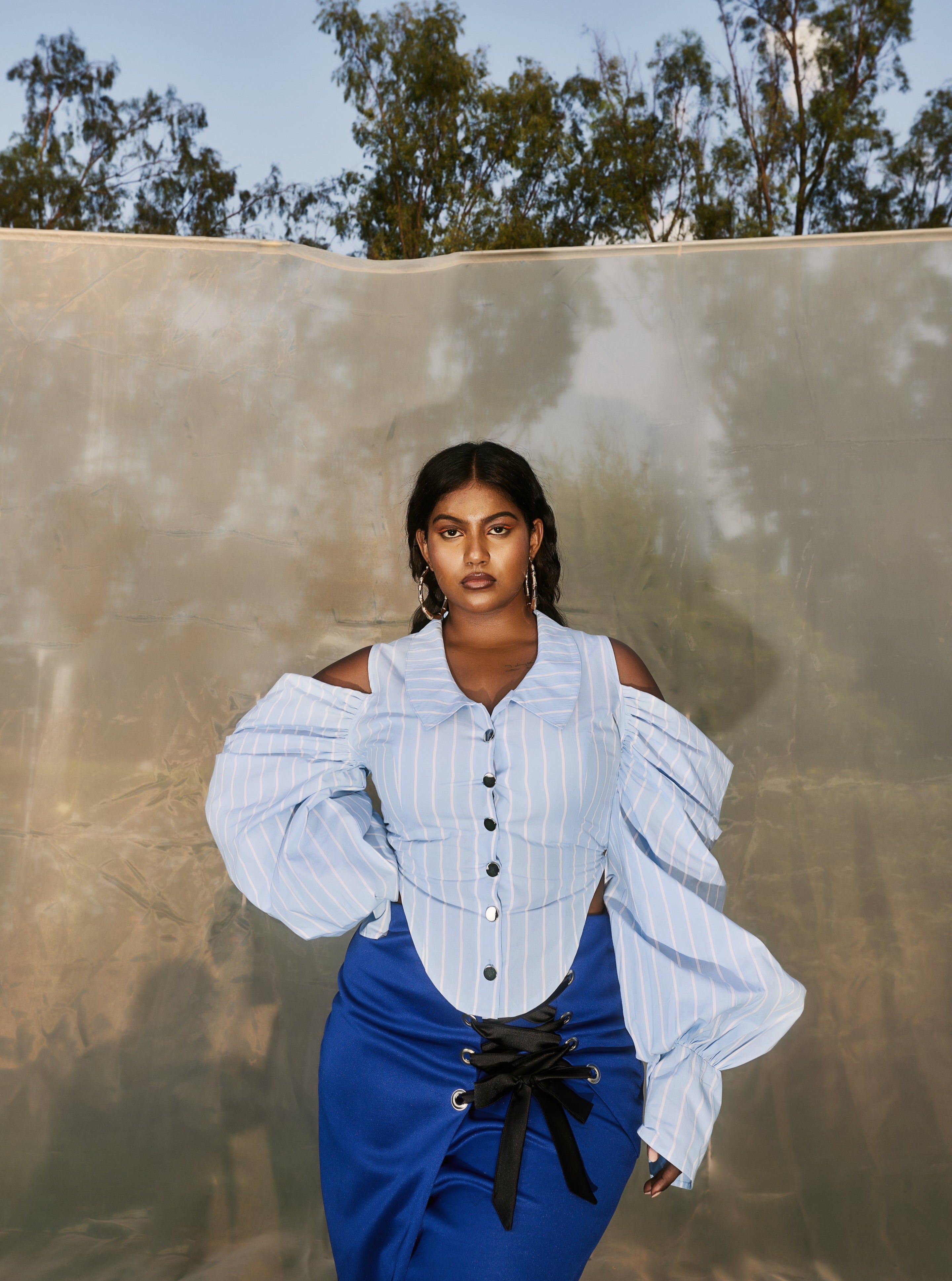 Blue Stripe Workwear Set