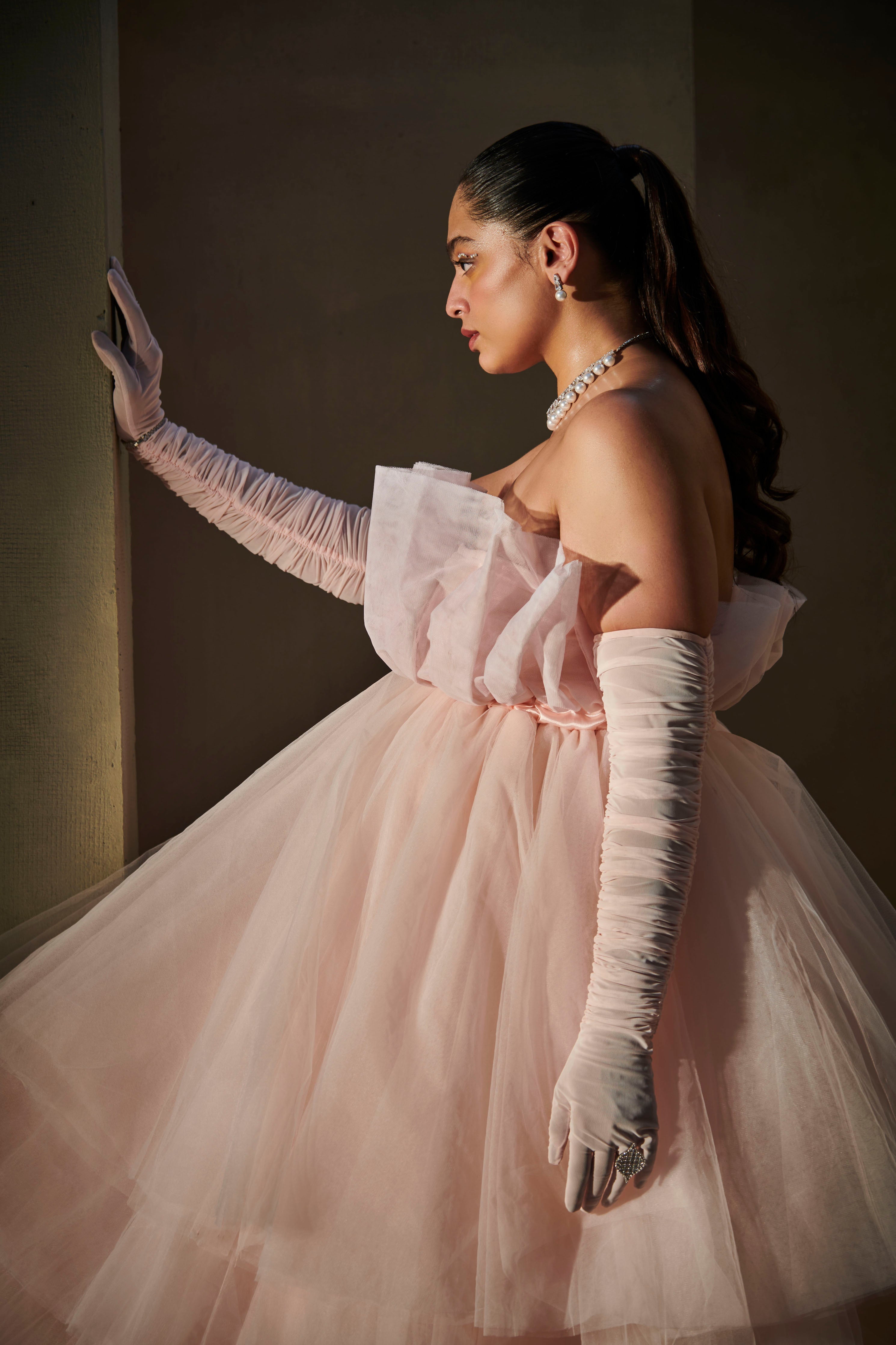 Pink Tull ball gown