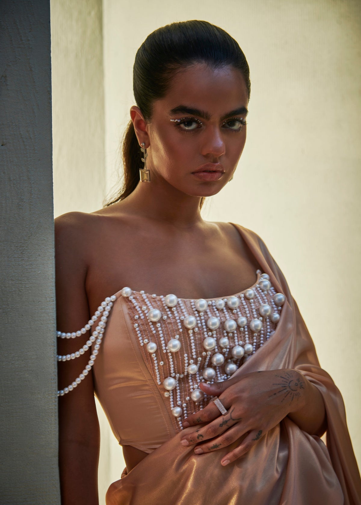 Buy Pearl Embroidered Corset Blouse Online
