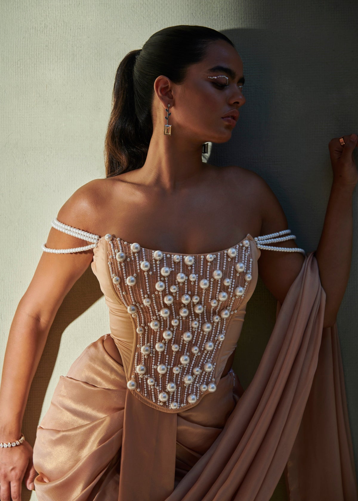 Buy Pearl Embroidered Corset Blouse Online