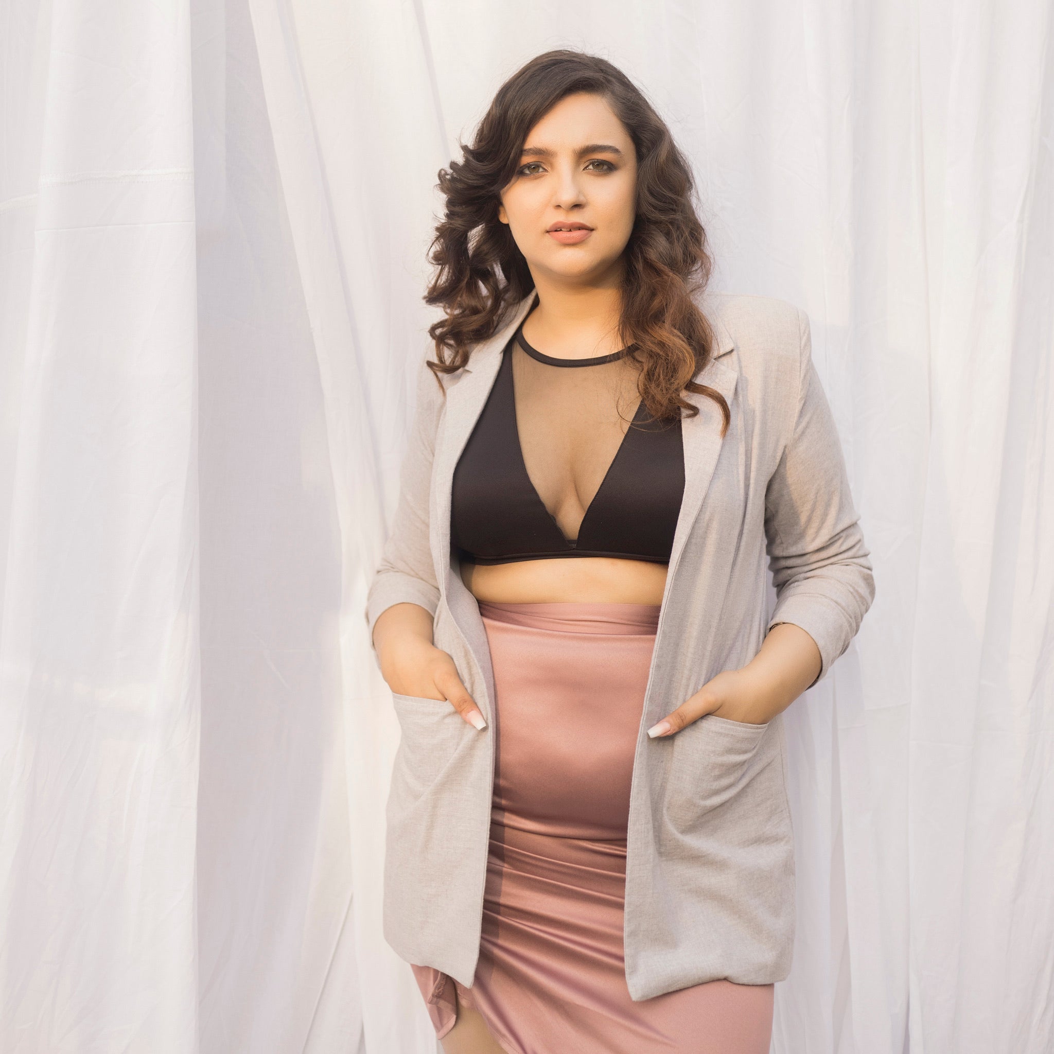 Siana Oversized Cotton Blazer