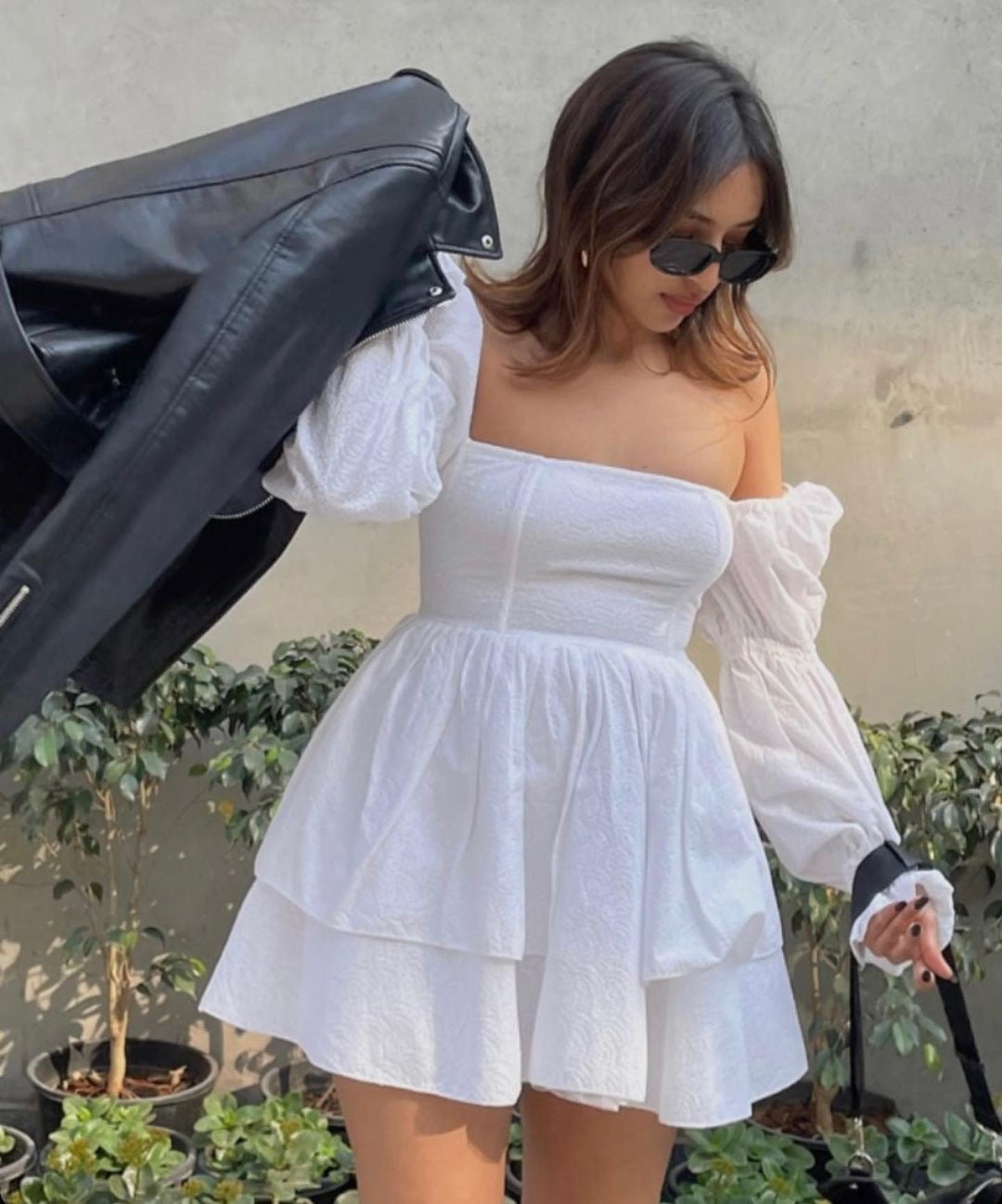 white dress