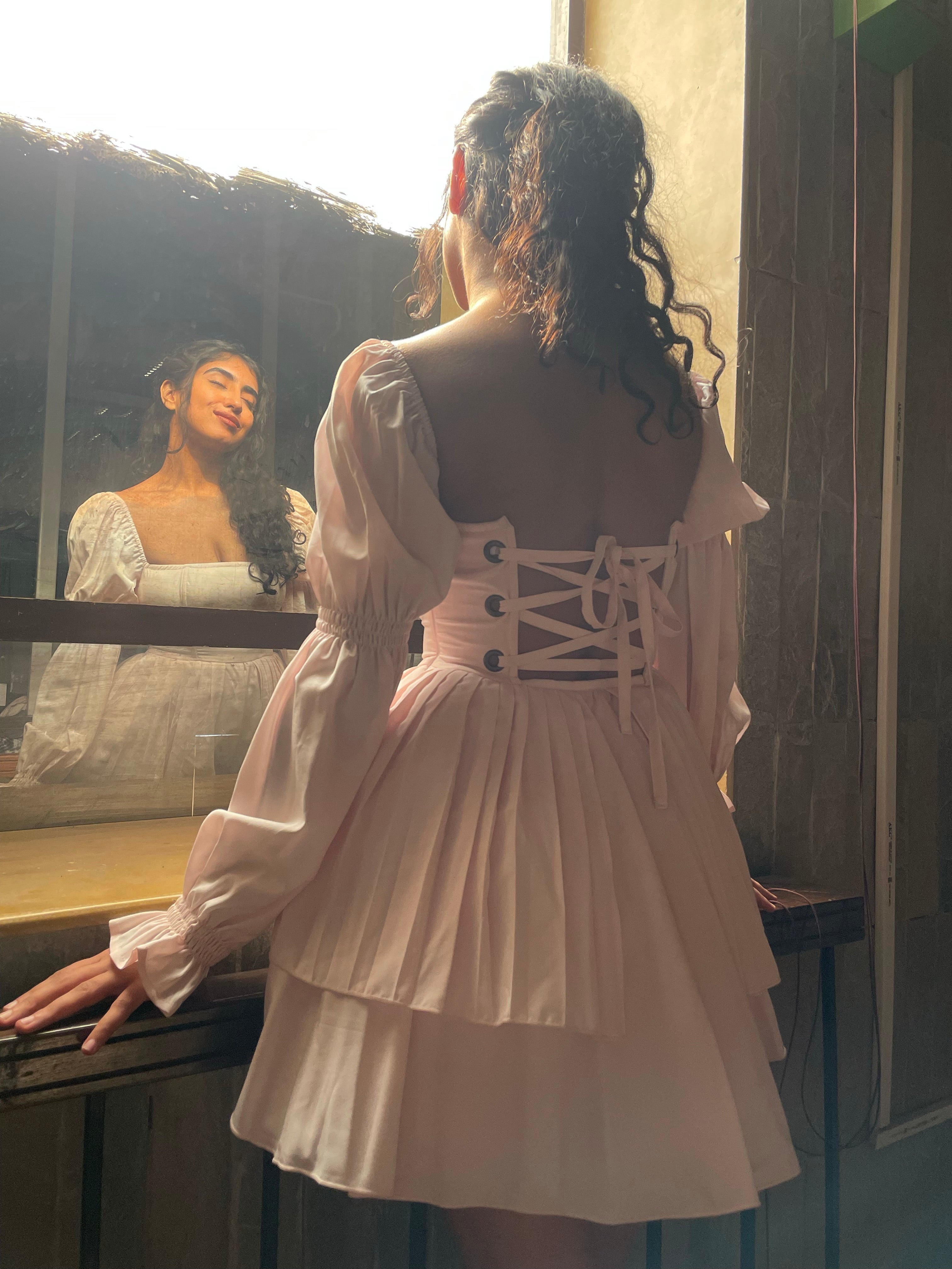 Pink puff dress