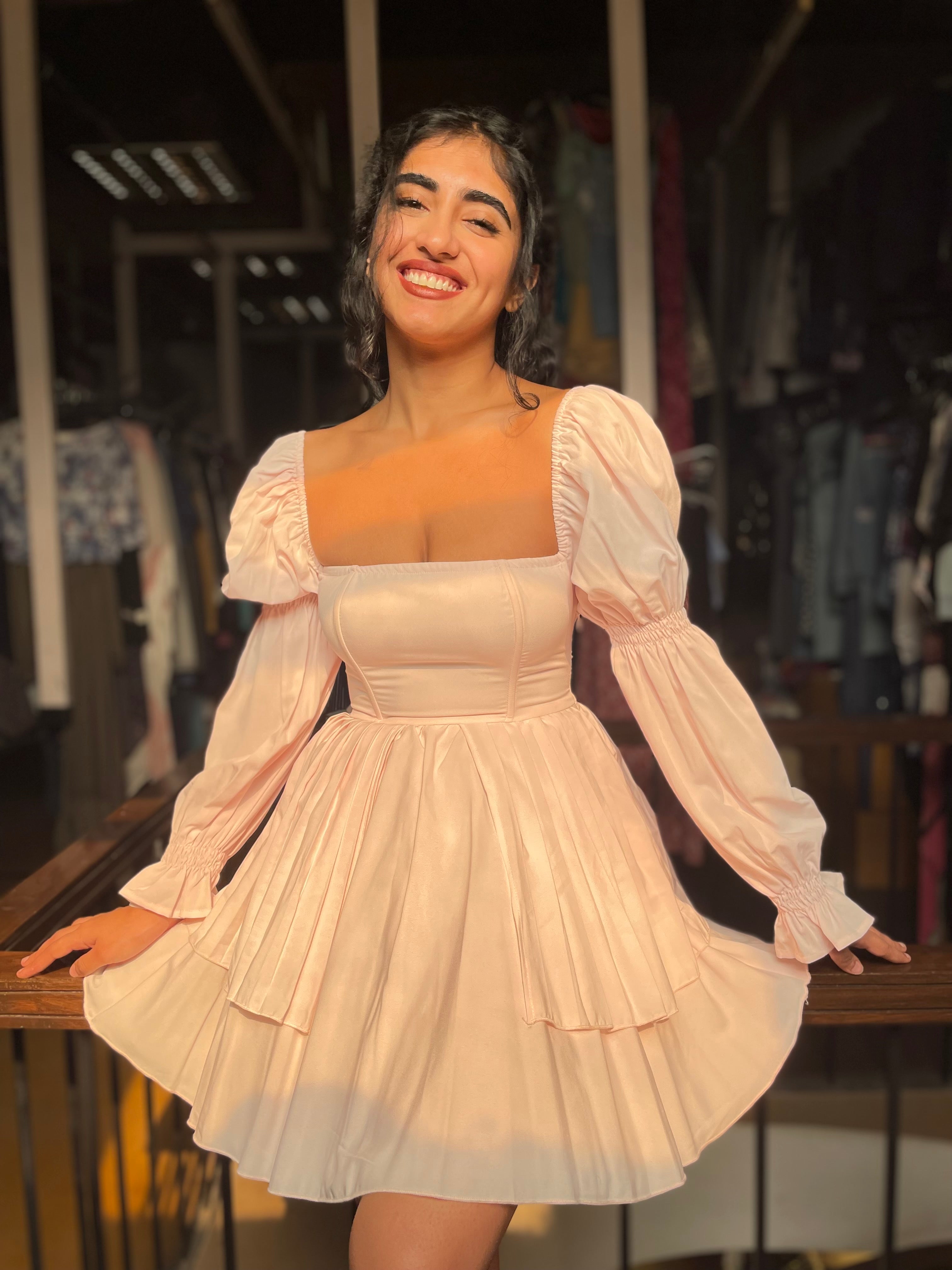 Pink puff dress