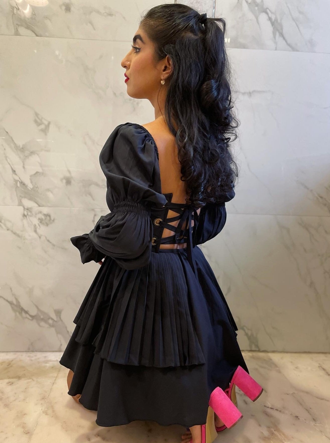 Black mini dress