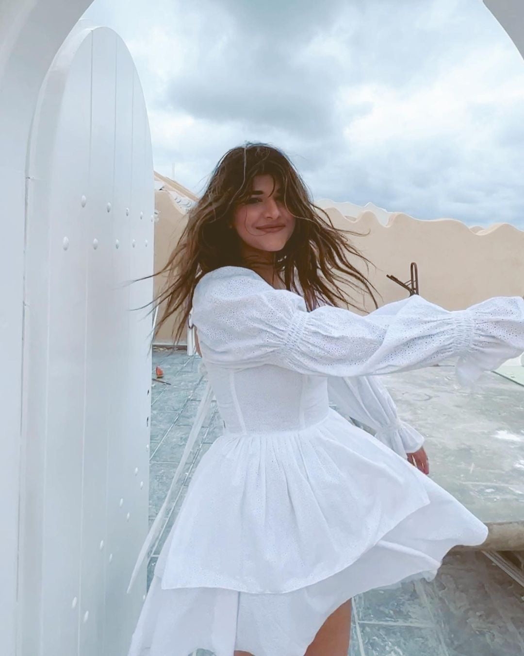 white dress