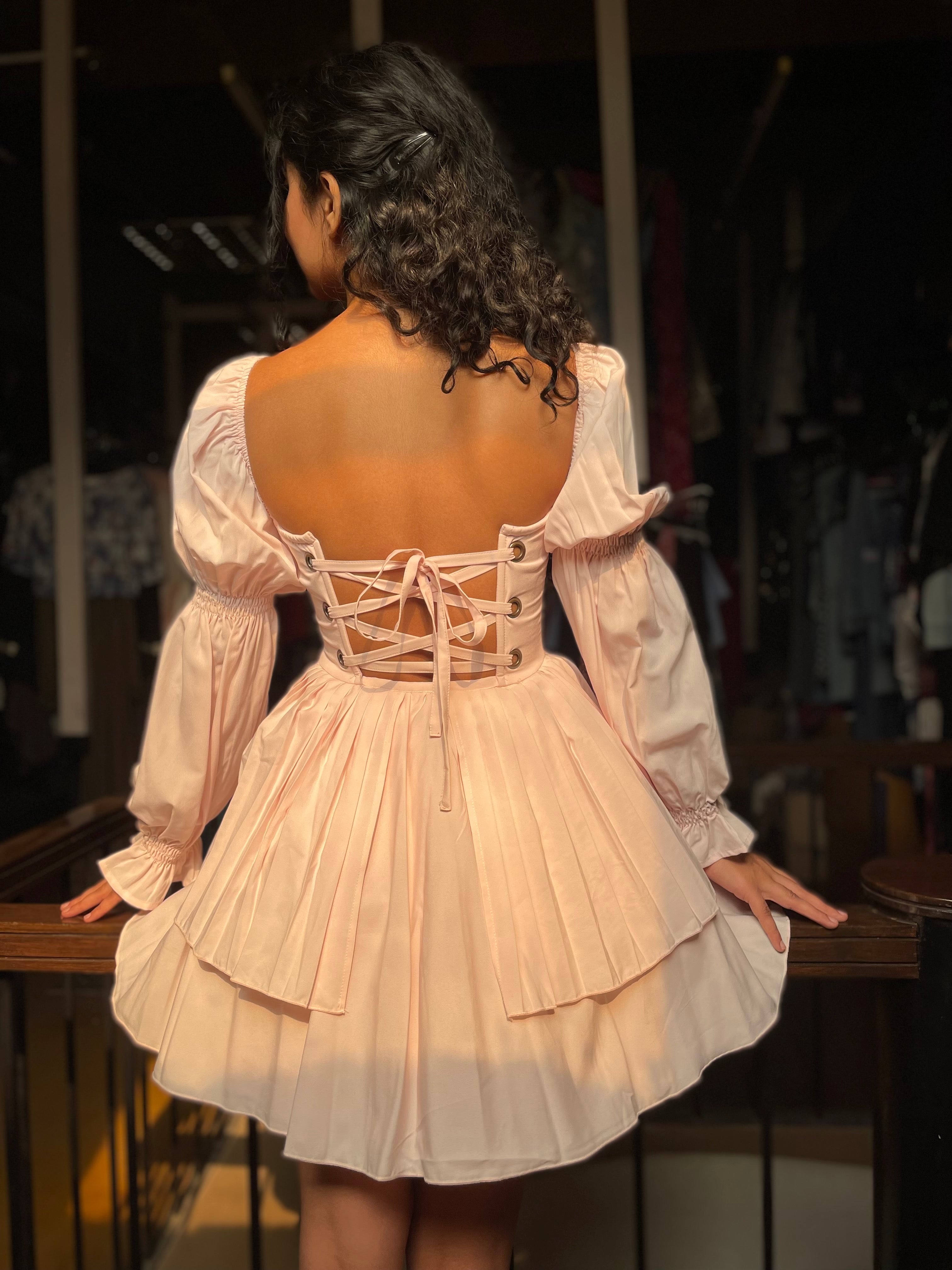 Pink puff dress