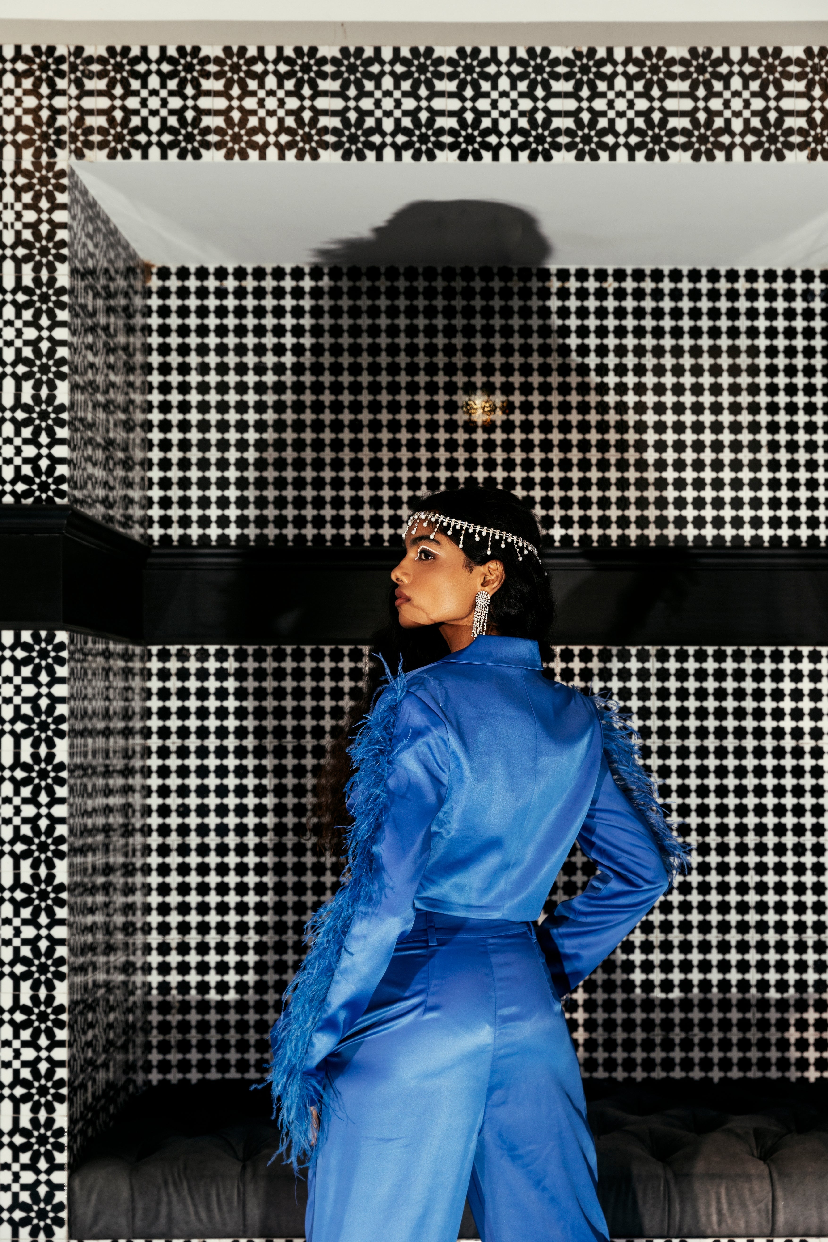Blue blazer set
