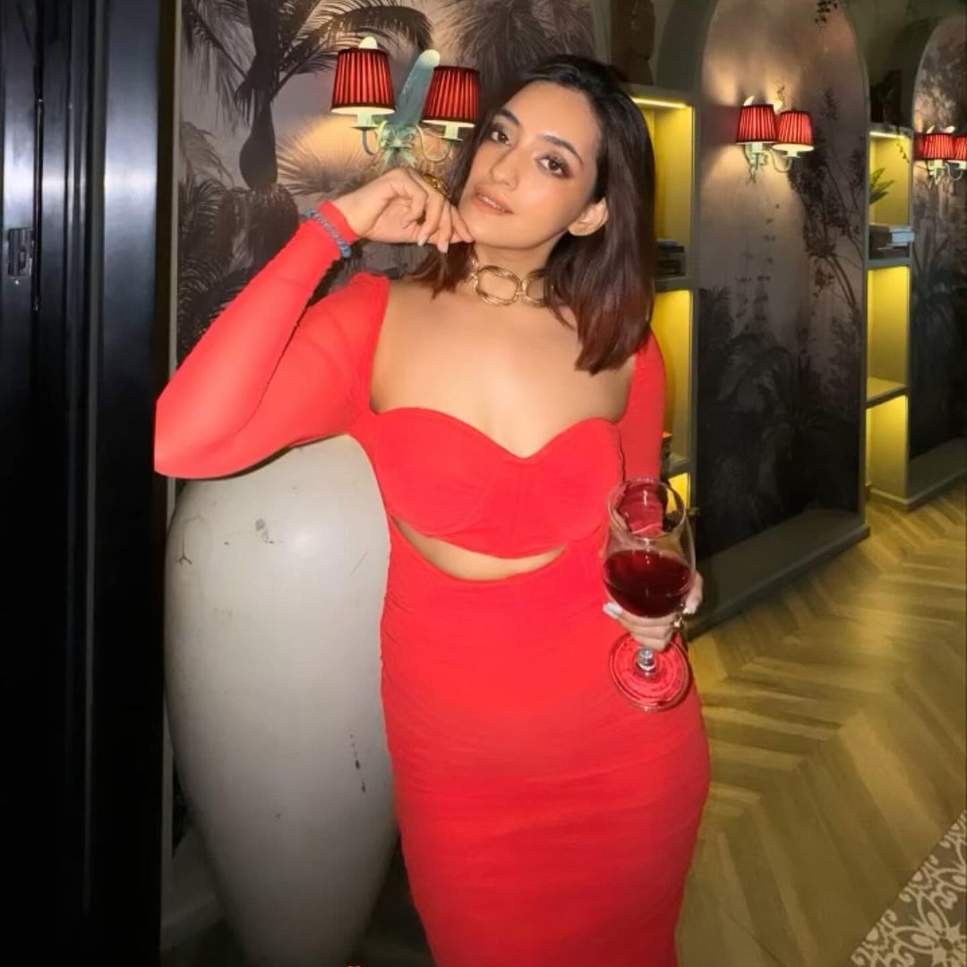  Red Midi Corset Dress