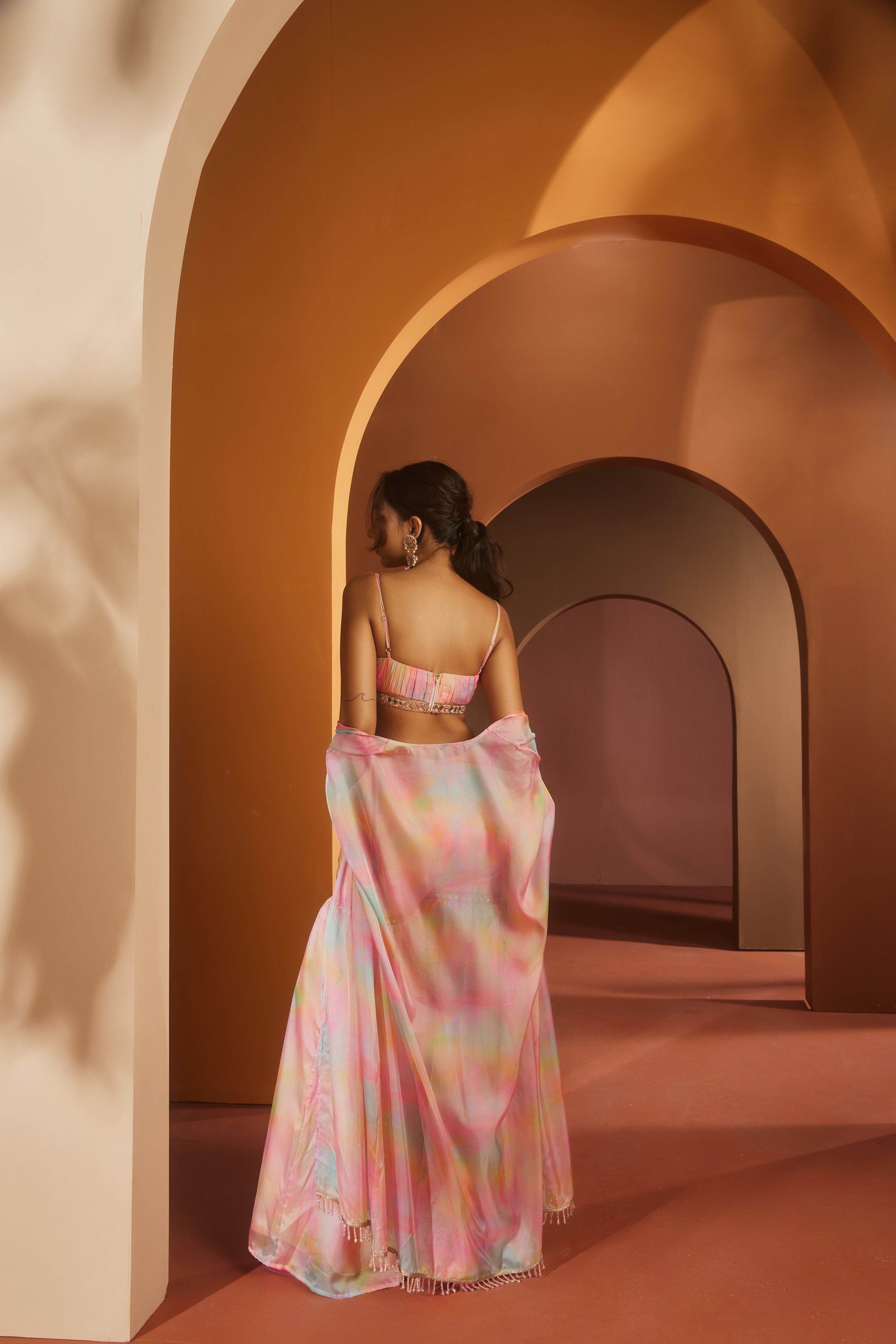 Buy Pink Watercolor Print Coord Set