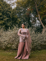 Inaaya Blush Pink Embroidered Sharara Set