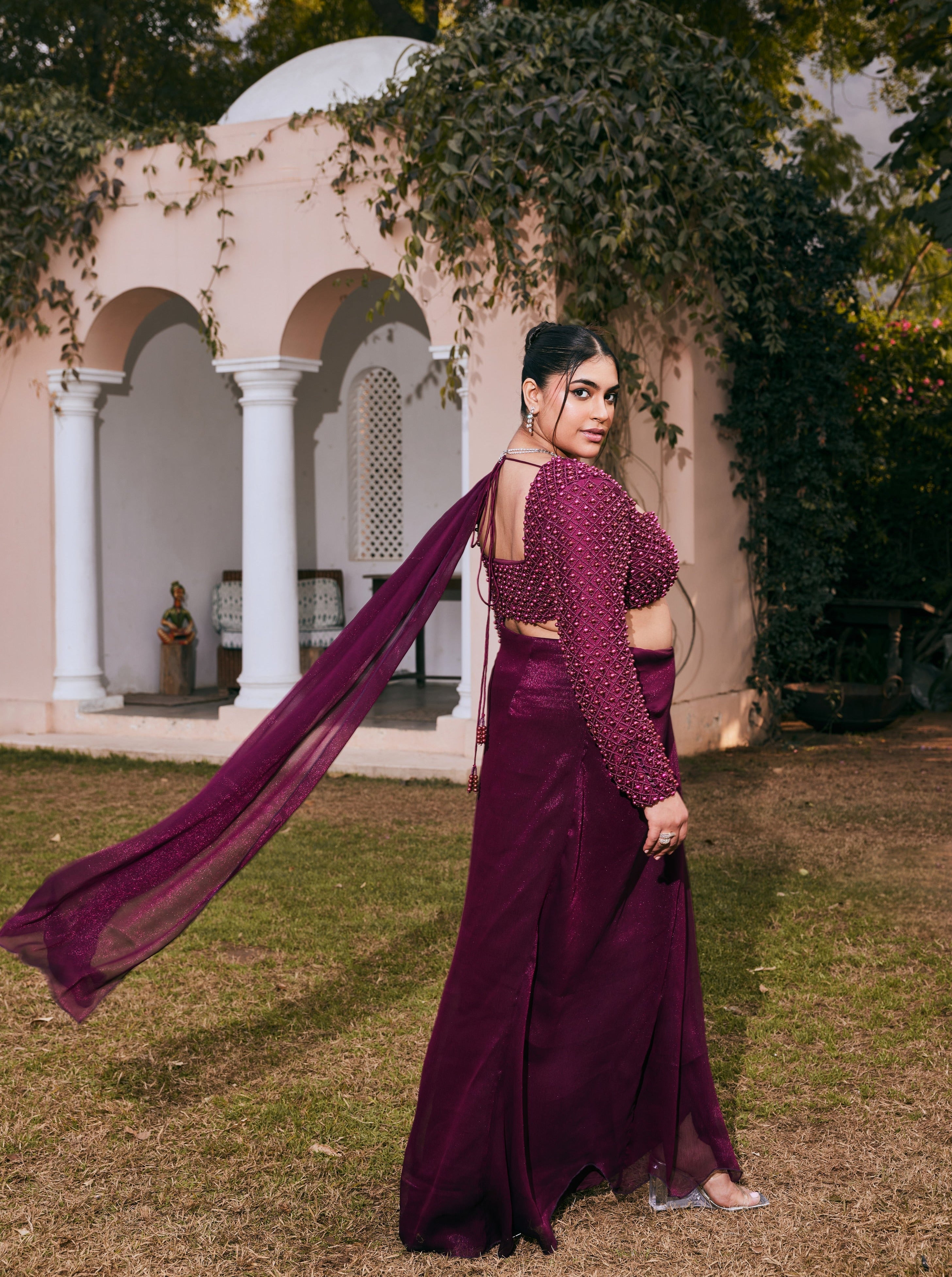  Chiffon Saree Set