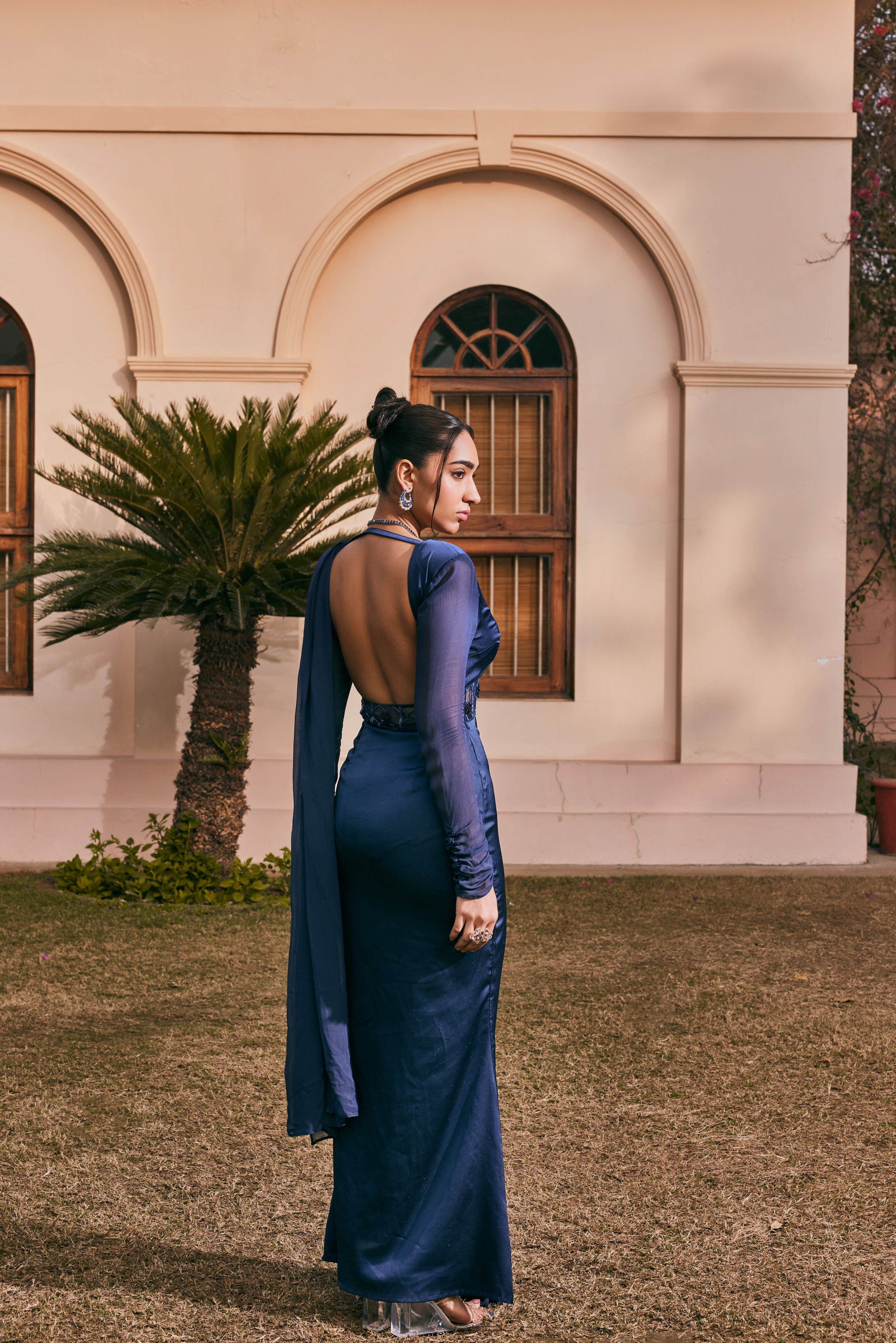  Shimmer Saree Gown