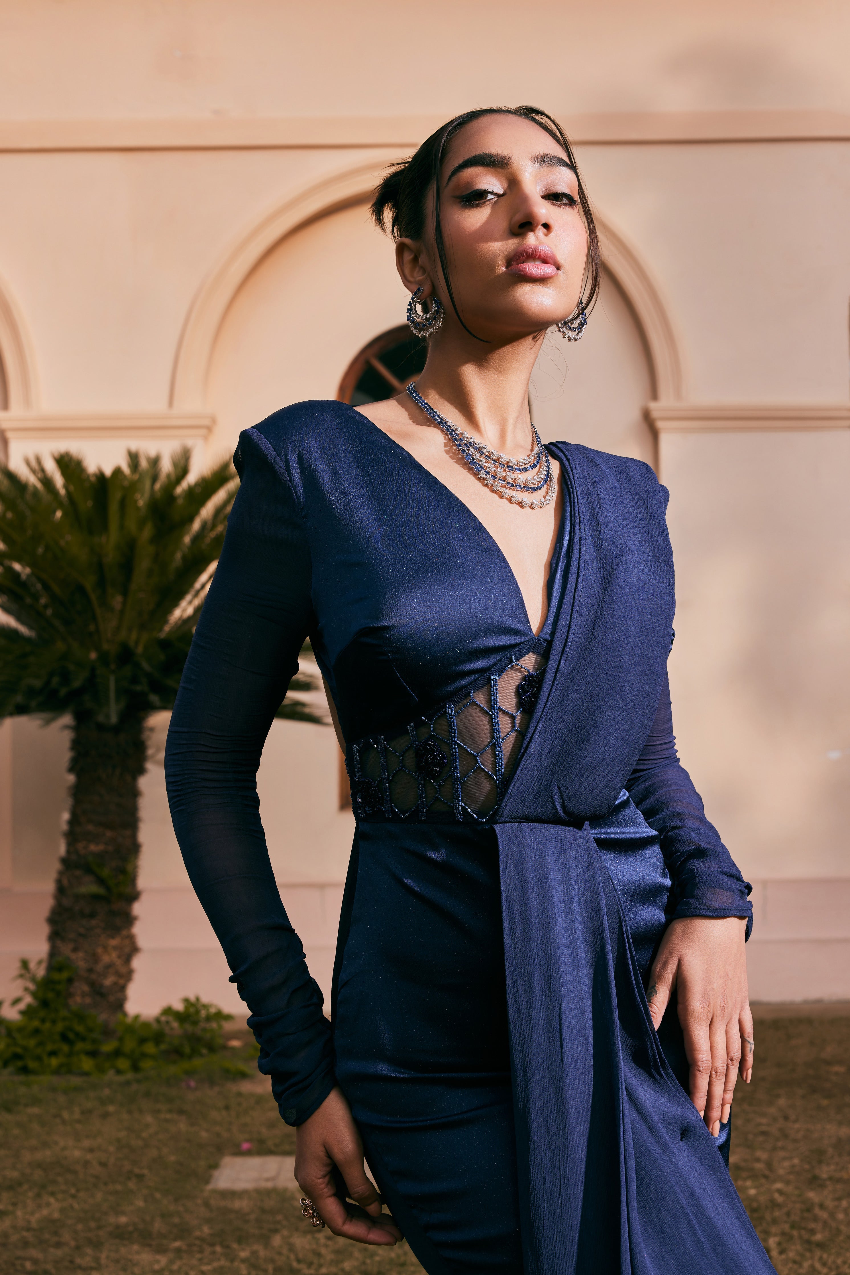  Shimmer Saree Gown