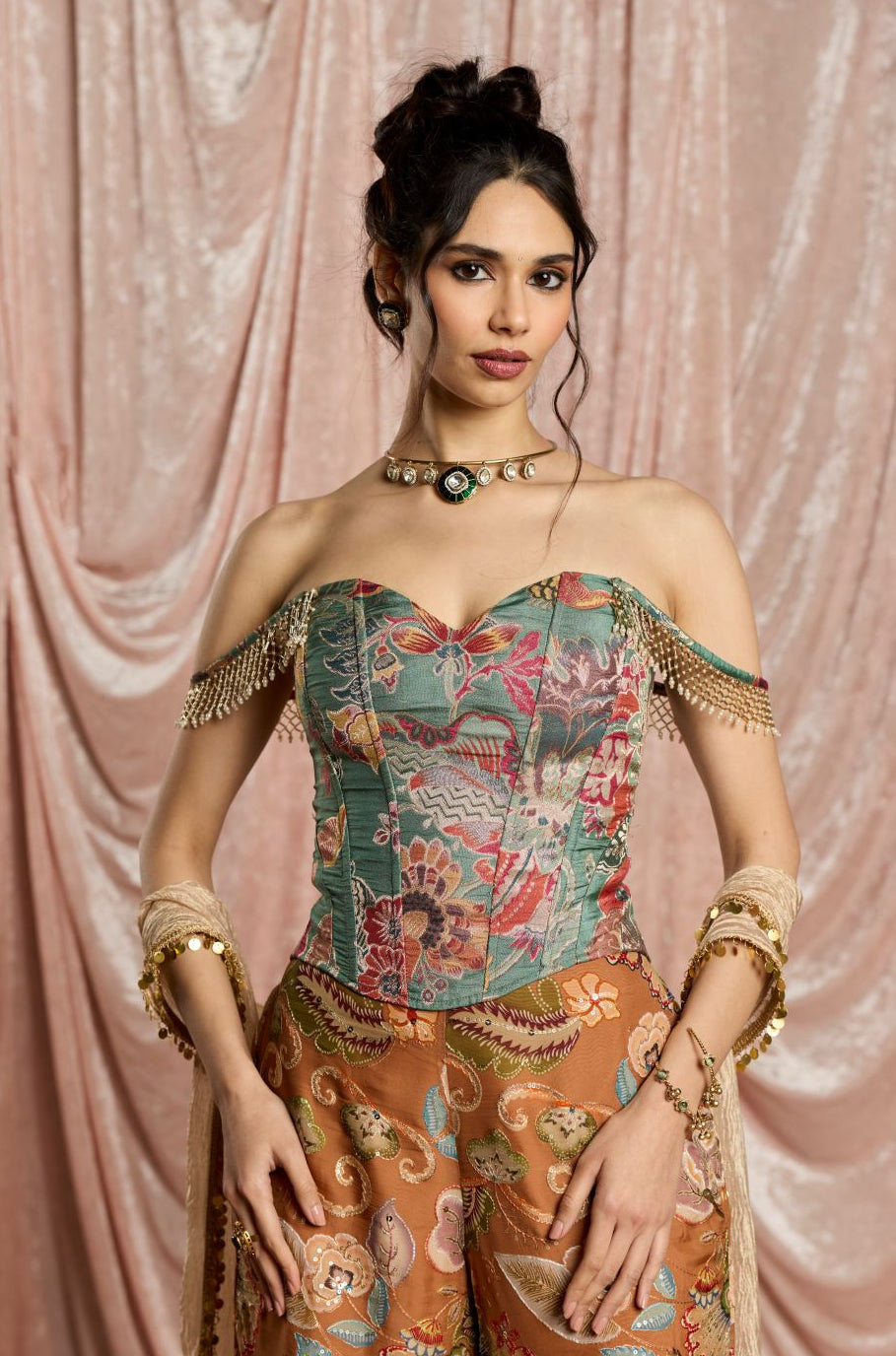Mehrab Floral Corset & Sharara Set