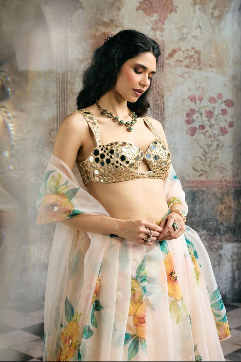 Aarvi Mirror Hand Embroidered Blouse