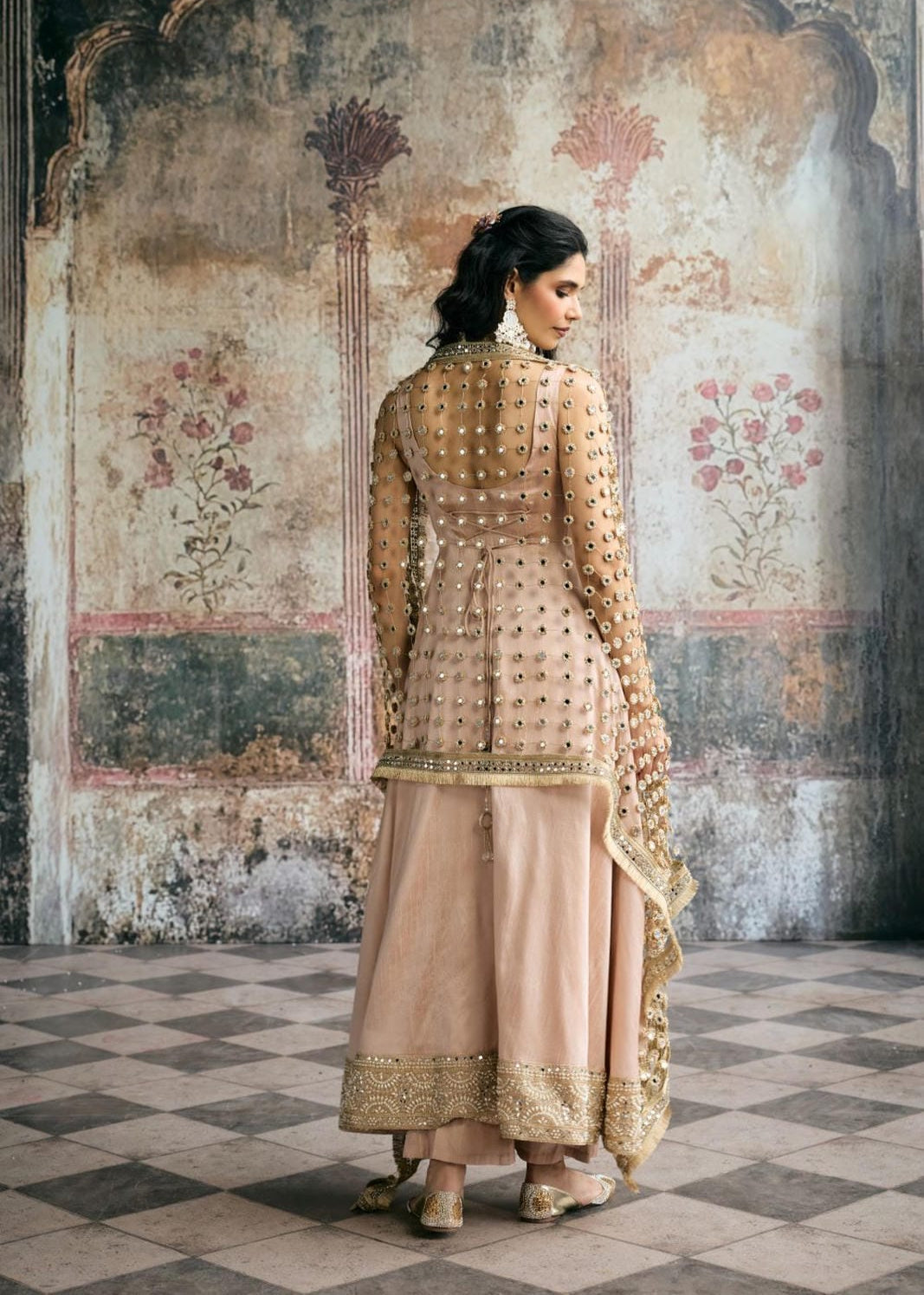Ayinaat Raw Silk Anarkali Set Without Dupatta