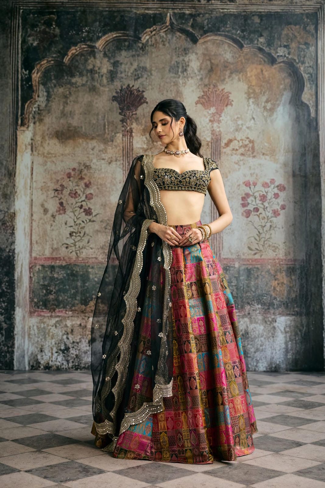 Soundarya Black Hand-Embroidered Blouse