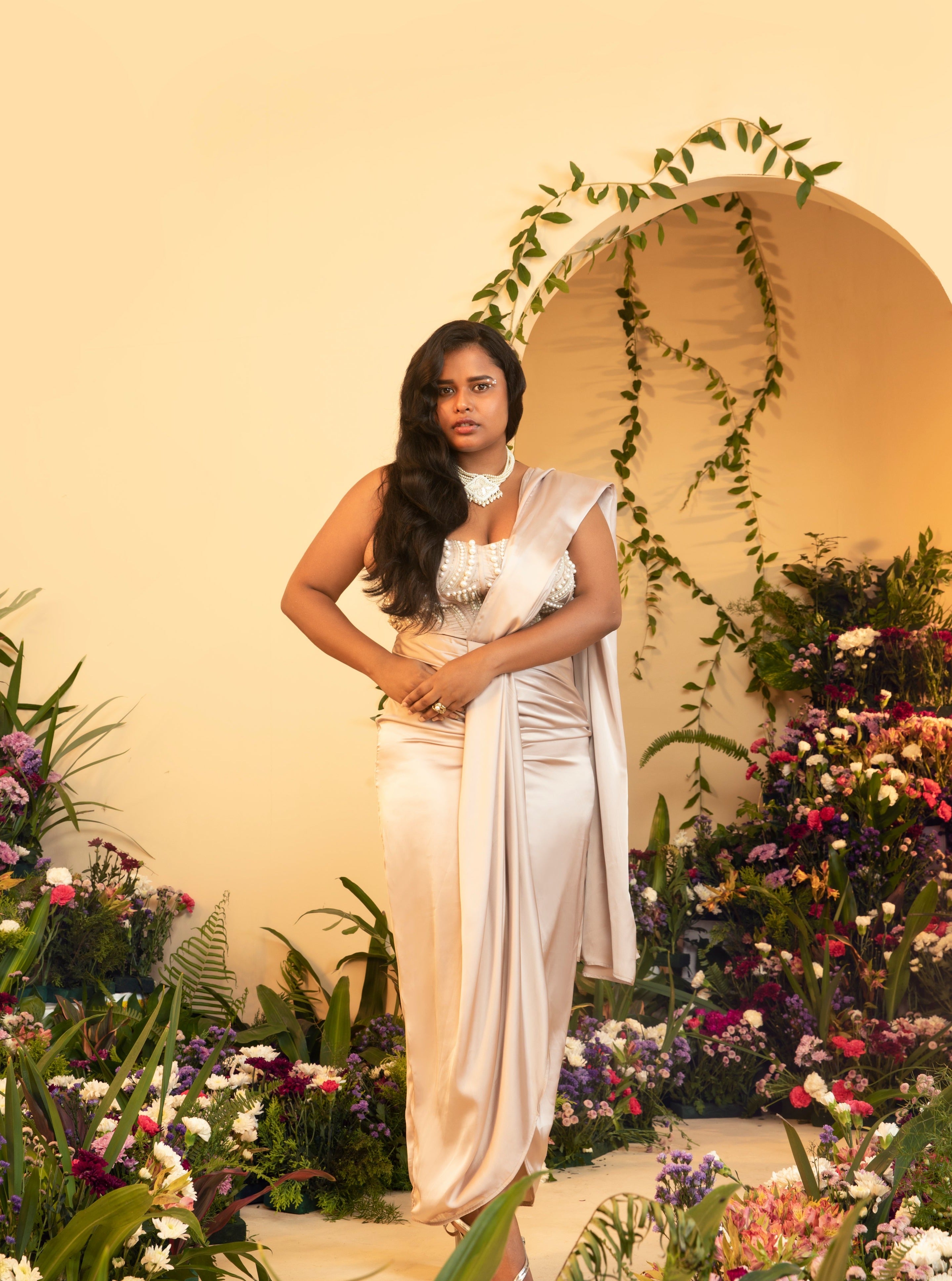 Leila Hand Embroidered Corset Blouse